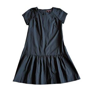 Comptoir des Cotonniers Black Short Sleeve Fit n Flare Dress Party Size 40 8